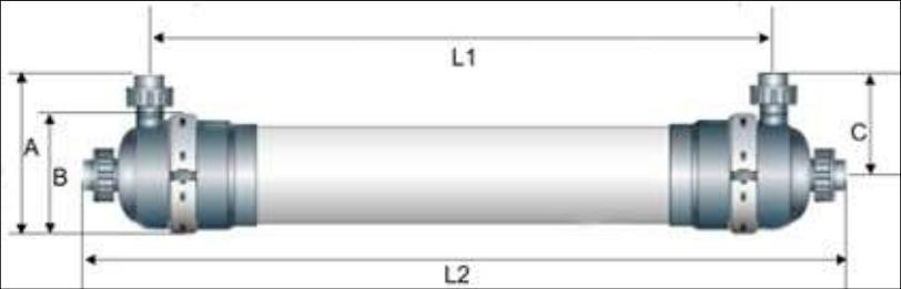 H160 UF Membrane Dimensions